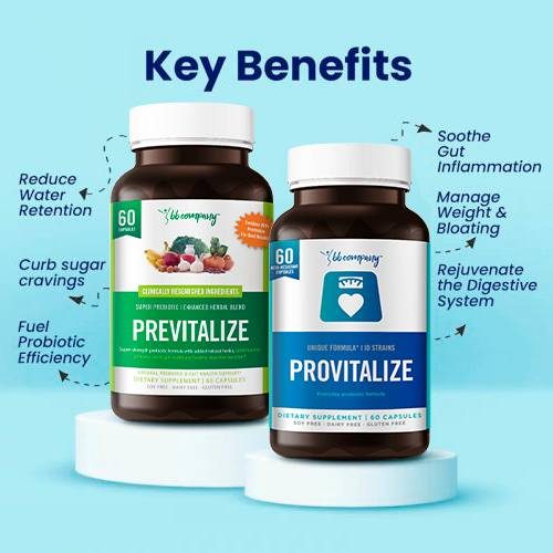 2.Key Benefits of Provitalize probiotic and Previtalize prebiotic